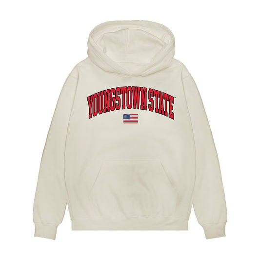Youngstown State - NCAA Baseball : Evan Fuller - USA Raglan Premium Hooded Sweatshirt-0