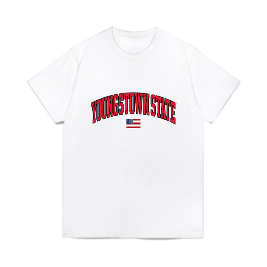 Youngstown State - NCAA Baseball : Evan Fuller - USA Raglan Comfort Colors T-Shirt-0