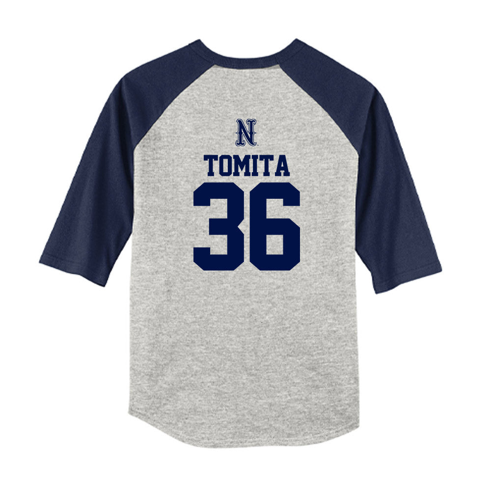 Nevada - NCAA Baseball : Mahiro Tomita - USA Raglan Youth Raglan T-Shirt-1