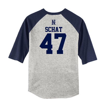 Nevada - NCAA Baseball : Luke Schat - USA Raglan Raglan Shirt-1