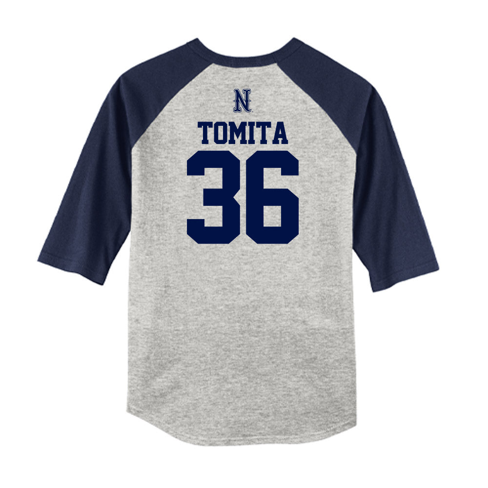 Nevada - NCAA Baseball : Mahiro Tomita - USA Raglan Raglan Shirt-1