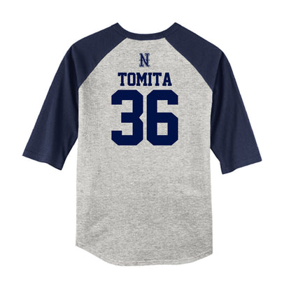 Nevada - NCAA Baseball : Mahiro Tomita - USA Raglan Raglan Shirt-1