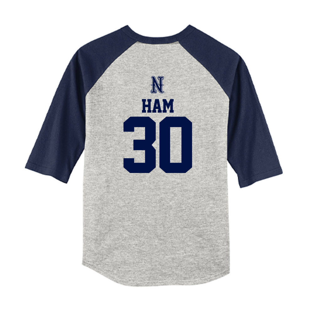 Nevada - NCAA Baseball : Billy Ham - USA Raglan Youth Raglan T-Shirt-1