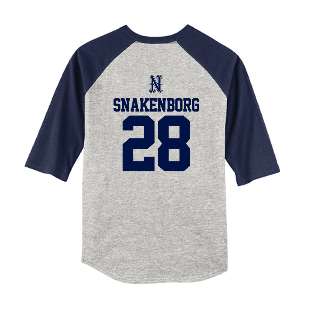 Nevada - NCAA Baseball : nate snakenborg - USA Raglan Youth Raglan T-Shirt-1