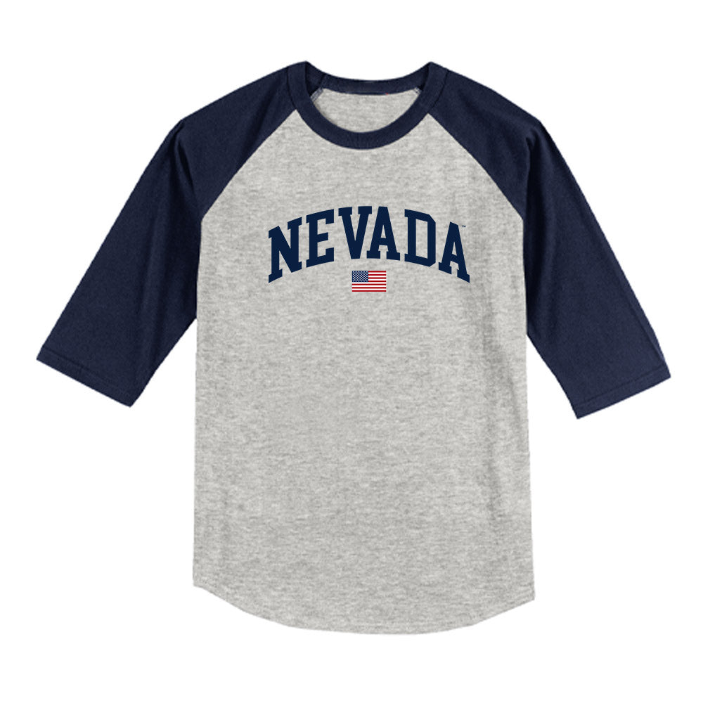 Nevada - NCAA Baseball : Alessandro Castro - USA Raglan Raglan Shirt-0