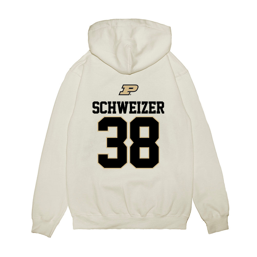 Purdue - NCAA Baseball : Evan Schweizer - USA Raglan Premium Hooded Sweatshirt-1