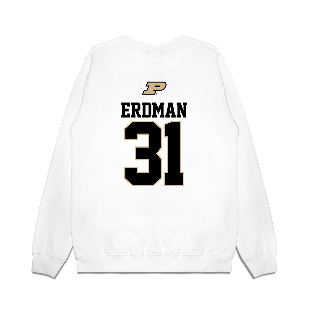 Purdue - NCAA Baseball : Zach Erdman - USA Raglan Premium Crewneck Sweatshirt-1