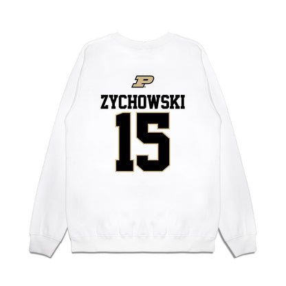 Purdue - NCAA Baseball : Zach Zychowski - USA Raglan Premium Crewneck Sweatshirt-1