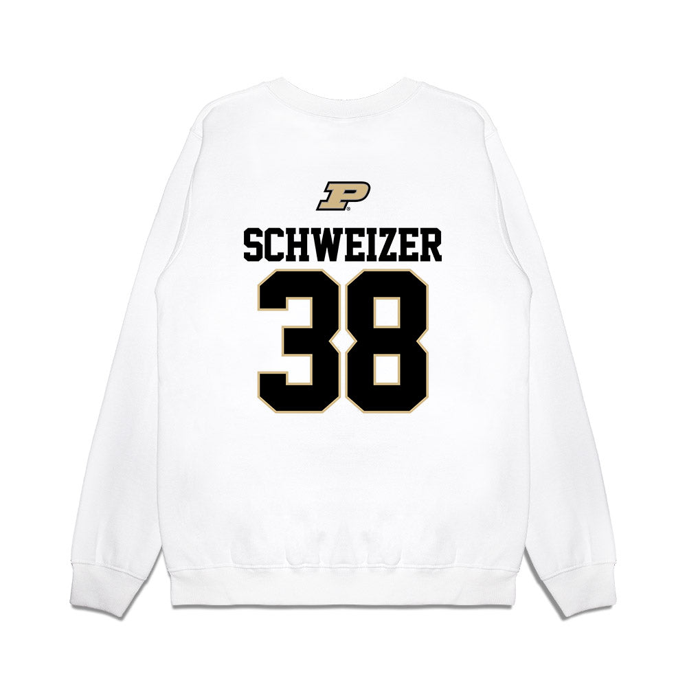 Purdue - NCAA Baseball : Evan Schweizer - USA Raglan Premium Crewneck Sweatshirt-1