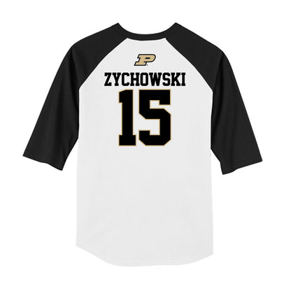 Purdue - NCAA Baseball : Zach Zychowski - USA Raglan Raglan Shirt-1
