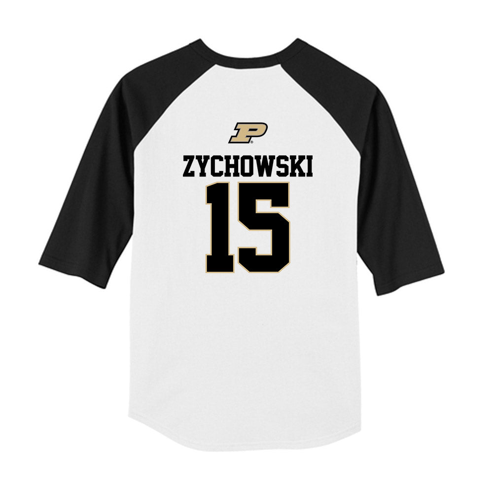Purdue - NCAA Baseball : Zach Zychowski - USA Raglan Youth Raglan T-Shirt-1