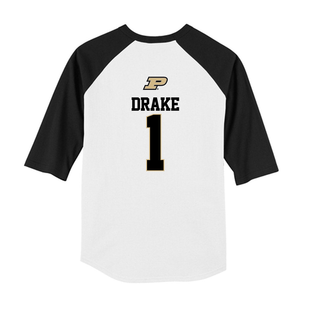 Purdue - NCAA Baseball : Dylan Drake - USA Raglan Youth Raglan T-Shirt-1
