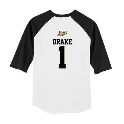 Purdue - NCAA Baseball : Dylan Drake - USA Raglan Youth Raglan T-Shirt-1