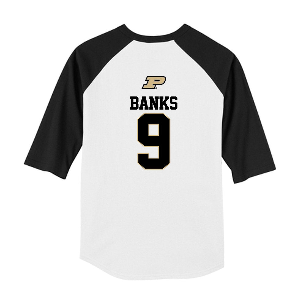 Purdue - NCAA Baseball : Ali Banks - USA Raglan Youth Raglan T-Shirt-1