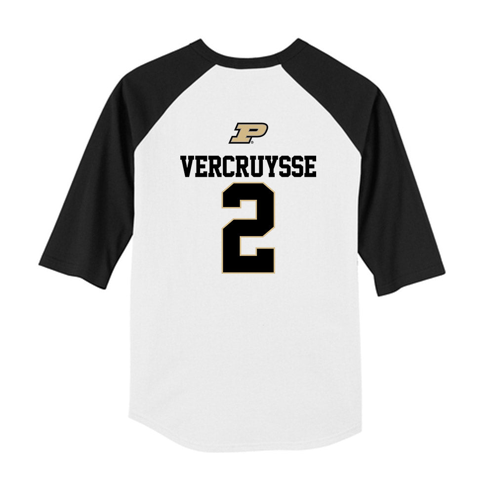 Purdue - NCAA Baseball : Charlie Vercruysse - USA Raglan Youth Raglan T-Shirt-1