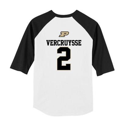 Purdue - NCAA Baseball : Charlie Vercruysse - USA Raglan Youth Raglan T-Shirt-1