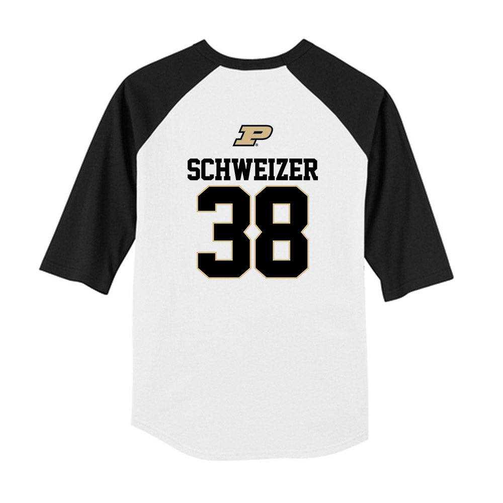 Purdue - NCAA Baseball : Evan Schweizer - USA Raglan Youth Raglan T-Shirt-1