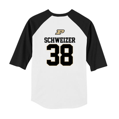 Purdue - NCAA Baseball : Evan Schweizer - USA Raglan Youth Raglan T-Shirt-1