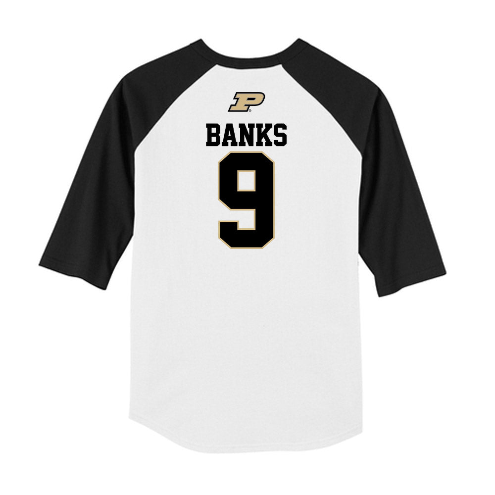 Purdue - NCAA Baseball : Ali Banks - USA Raglan Raglan Shirt-1