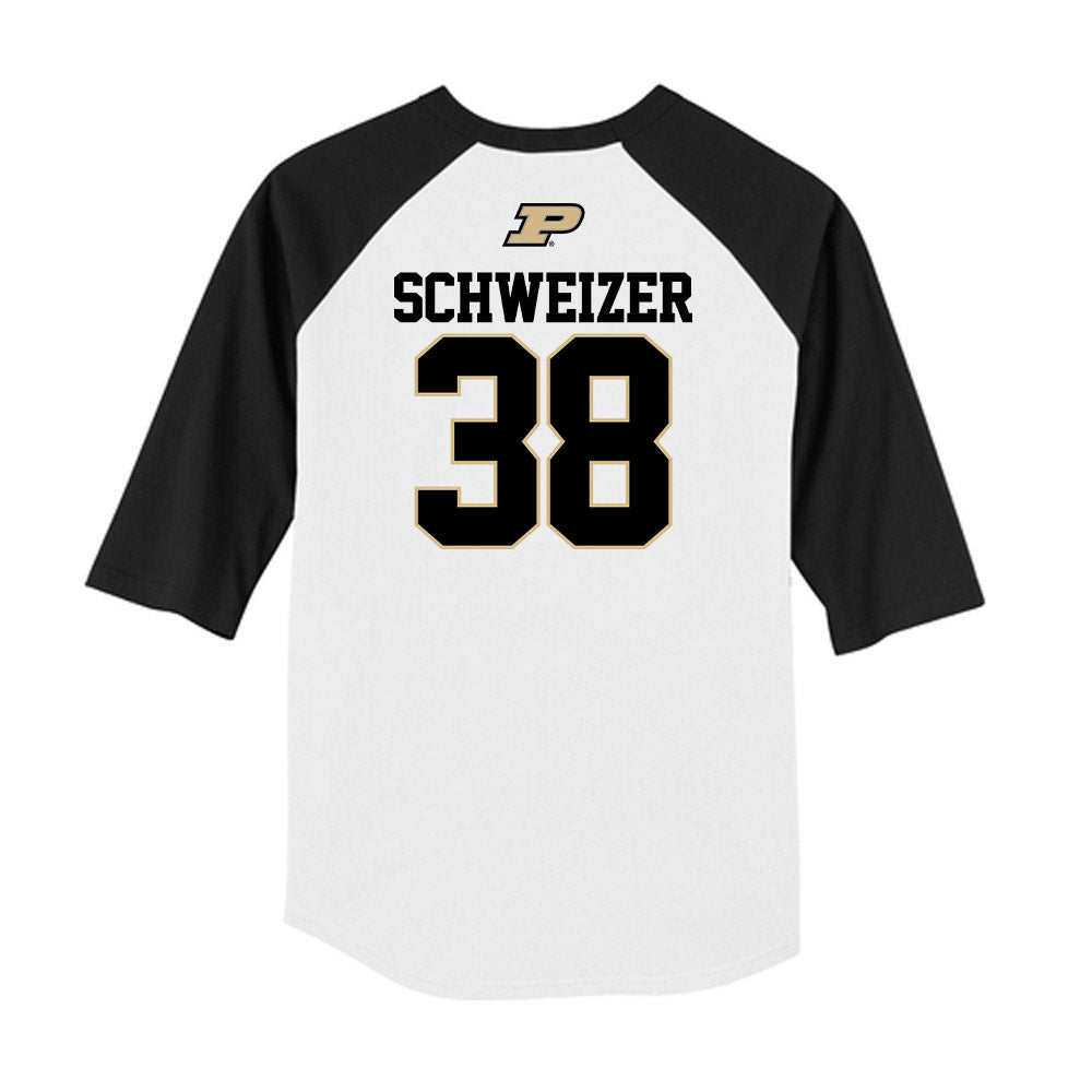 Purdue - NCAA Baseball : Evan Schweizer - USA Raglan Raglan Shirt-1
