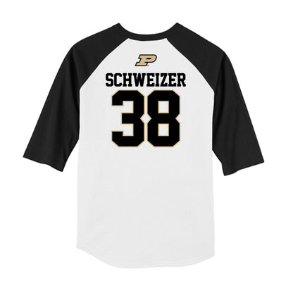 Purdue - NCAA Baseball : Evan Schweizer - USA Raglan Raglan Shirt-1