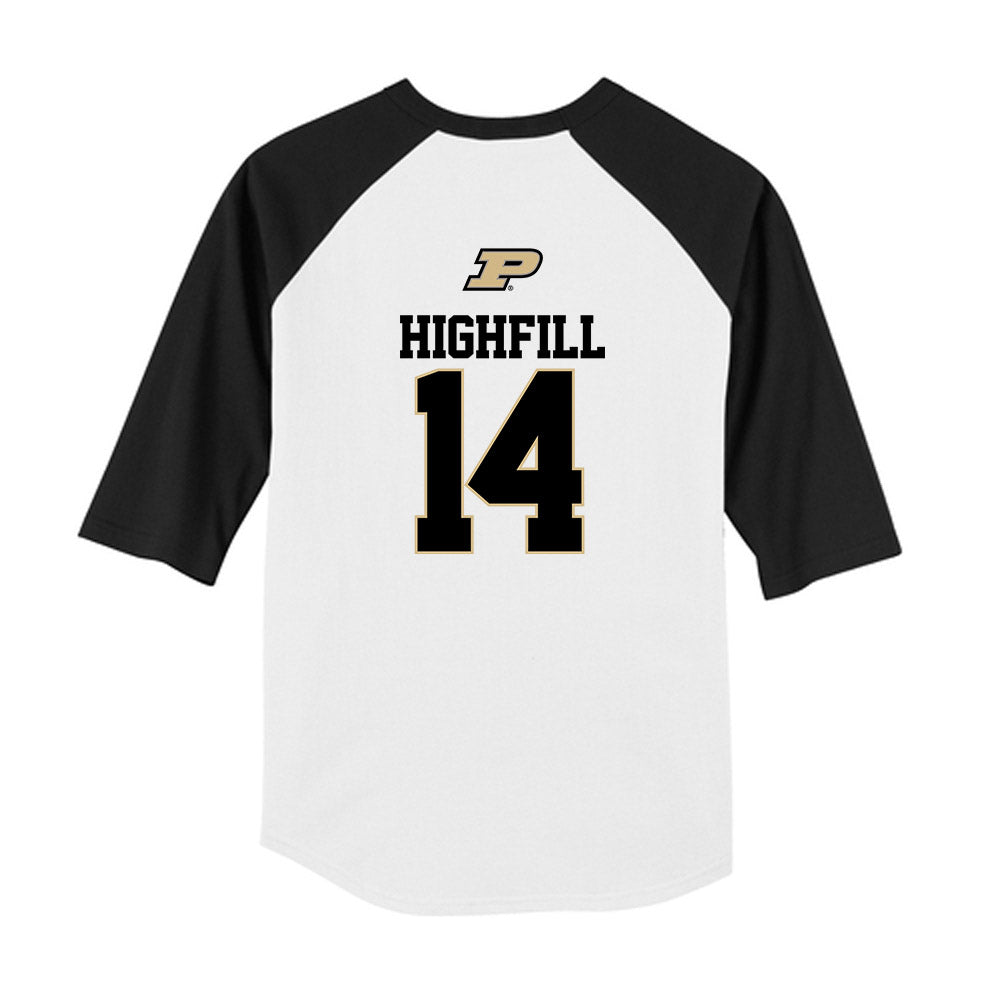 Purdue - NCAA Baseball : Ross Highfill - USA Raglan Youth Raglan T-Shirt-1