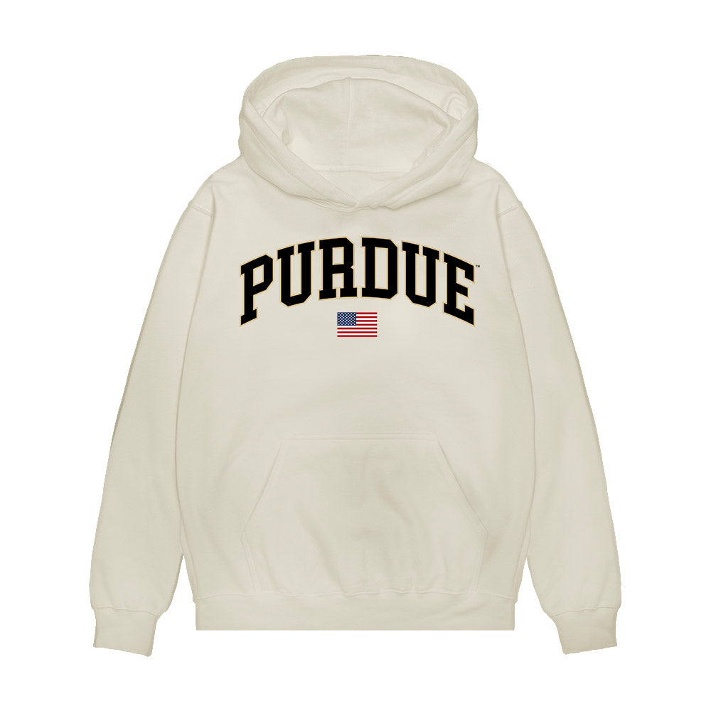 Purdue - NCAA Baseball : Evan Schweizer - USA Raglan Premium Hooded Sweatshirt-0