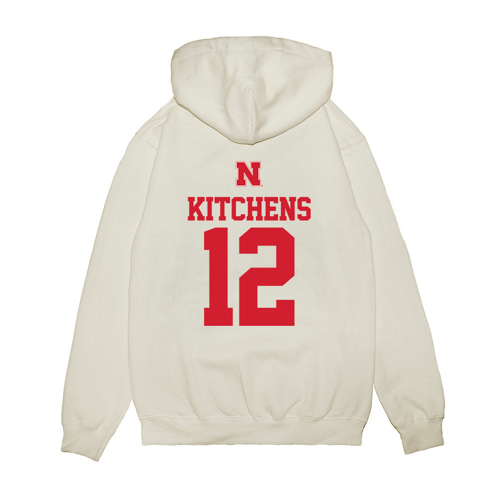 Nebraska - NCAA Baseball : Cole Kitchens - USA Raglan Premium Hooded Sweatshirt-1