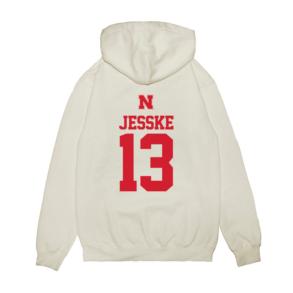 Nebraska - NCAA Baseball : Will Jesske - USA Raglan Premium Hooded Sweatshirt-1