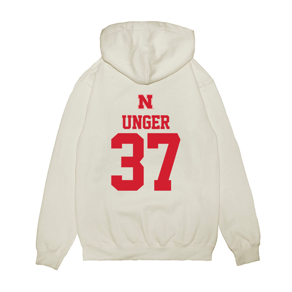 Nebraska - NCAA Baseball : J'Shawn Unger - USA Raglan Premium Hooded Sweatshirt-1