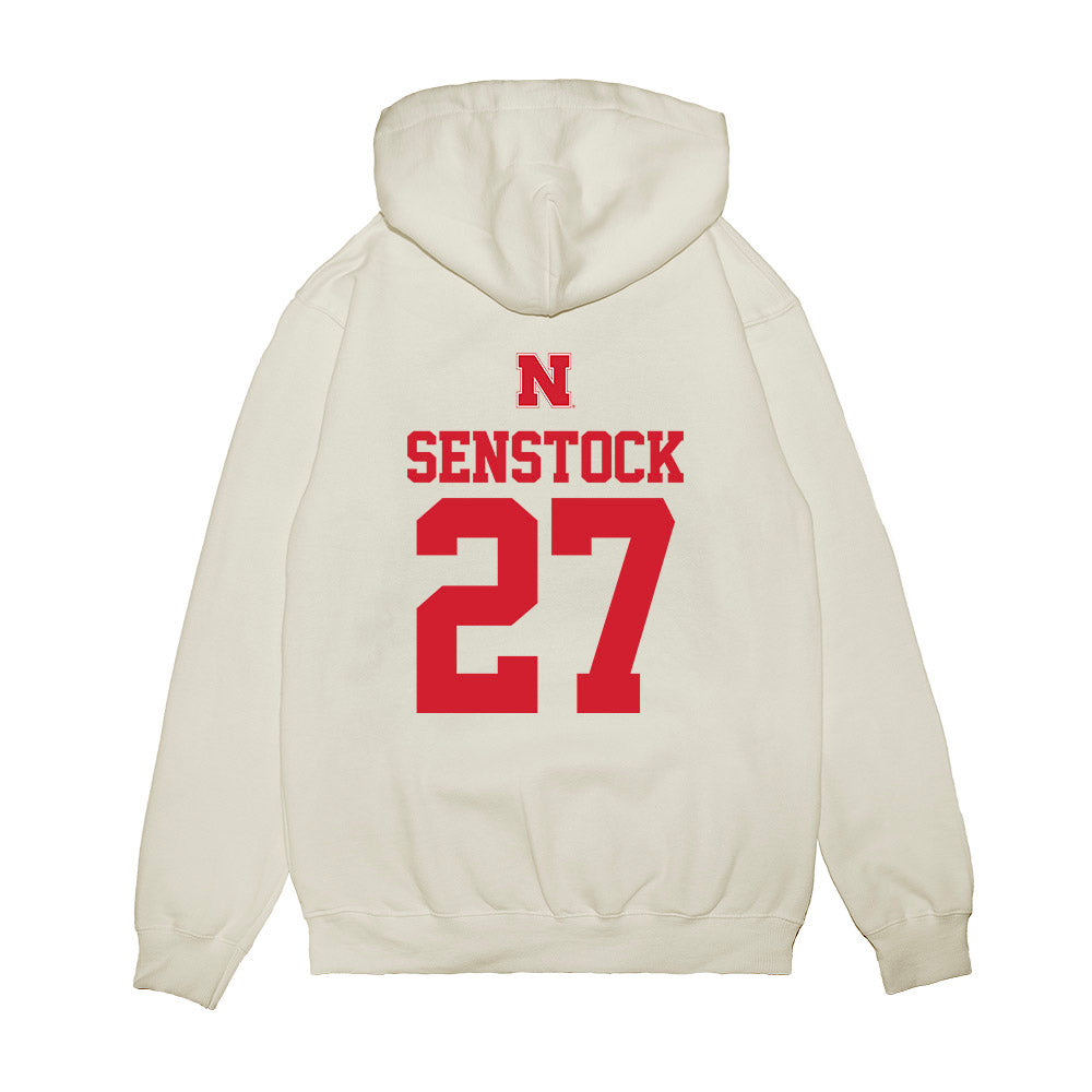 Nebraska - NCAA Baseball : Joey Senstock - USA Raglan Premium Hooded Sweatshirt-1