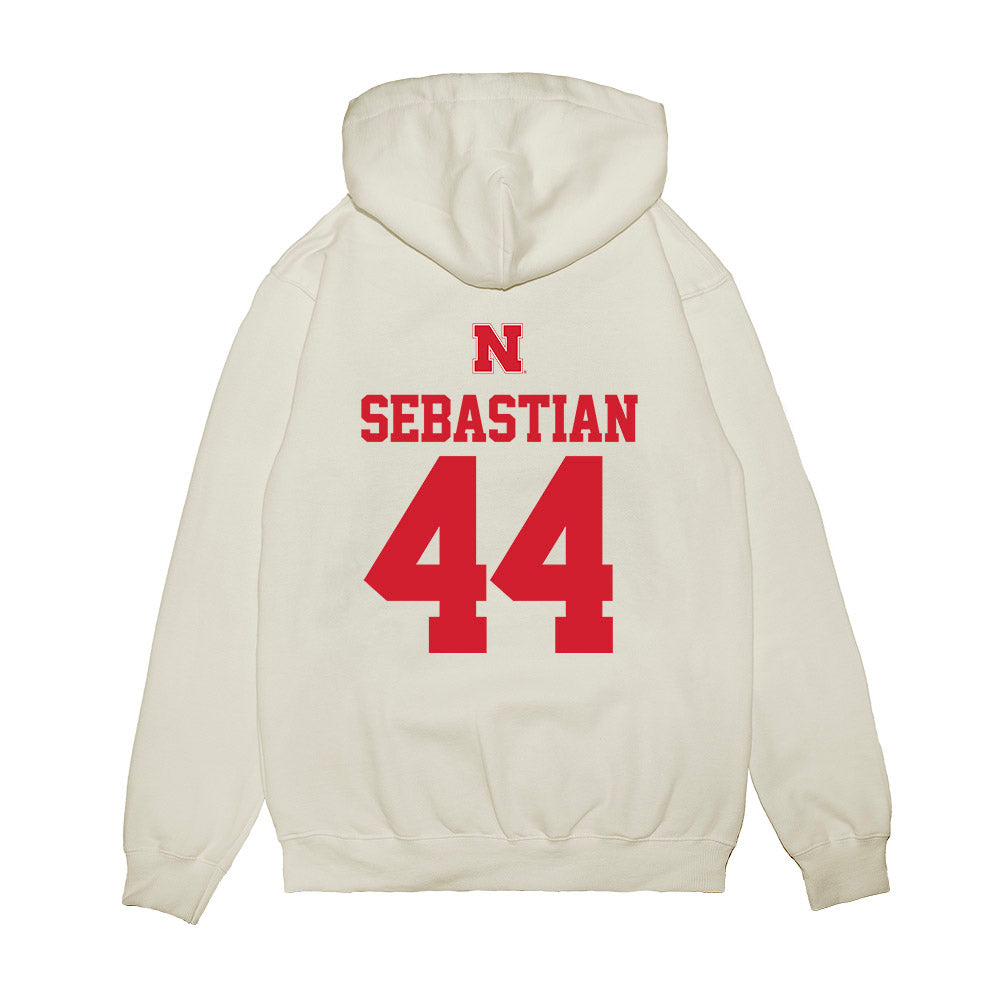 Nebraska - NCAA Baseball : Blake Sebastian - USA Raglan Premium Hooded Sweatshirt-1