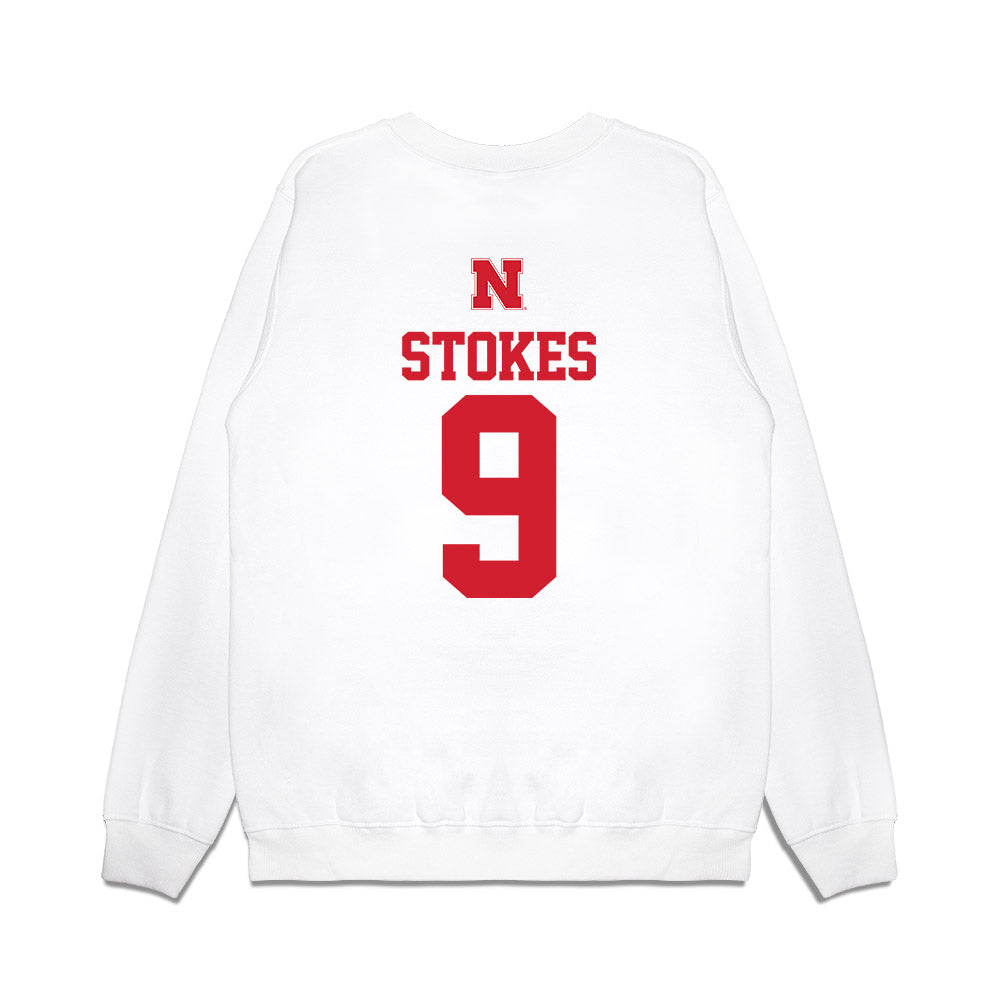 Nebraska - NCAA Baseball : Rhett Stokes - USA Raglan Premium Crewneck Sweatshirt-1