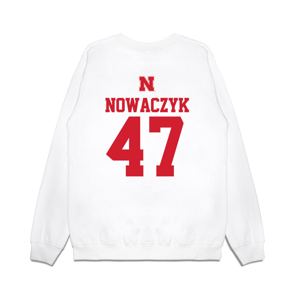 Nebraska - NCAA Baseball : Colin Nowaczyk - USA Raglan Premium Crewneck Sweatshirt-1