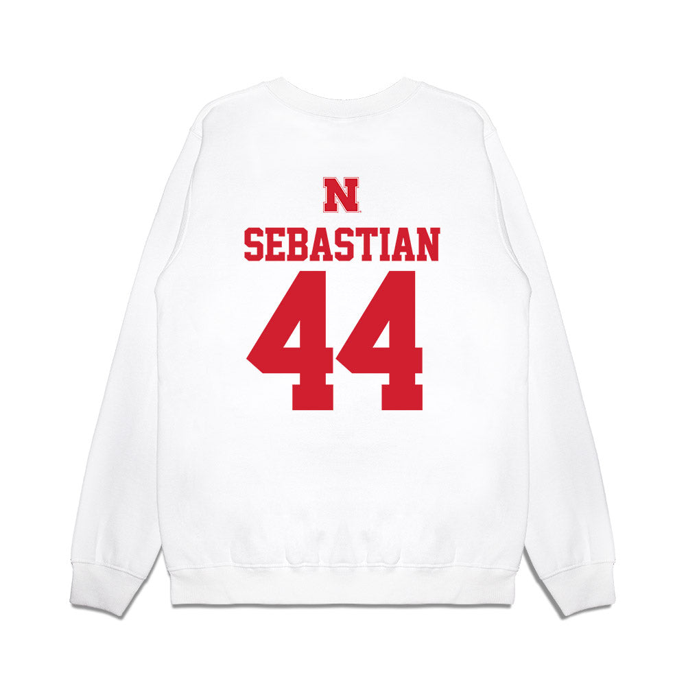 Nebraska - NCAA Baseball : Blake Sebastian - USA Raglan Premium Crewneck Sweatshirt-1