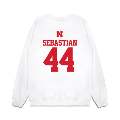 Nebraska - NCAA Baseball : Blake Sebastian - USA Raglan Premium Crewneck Sweatshirt-1