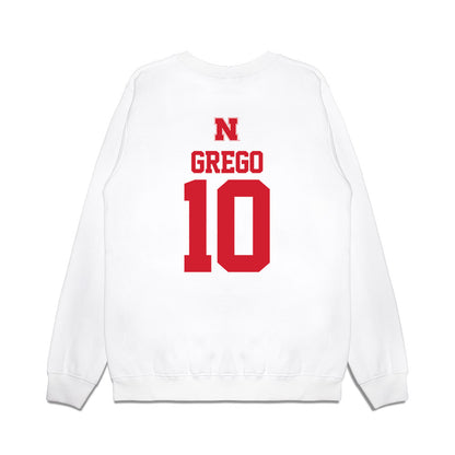 Nebraska - NCAA Baseball : Drew Grego - USA Raglan Premium Crewneck Sweatshirt-1