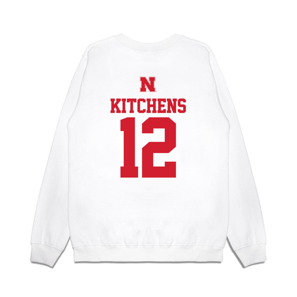 Nebraska - NCAA Baseball : Cole Kitchens - USA Raglan Premium Crewneck Sweatshirt-1
