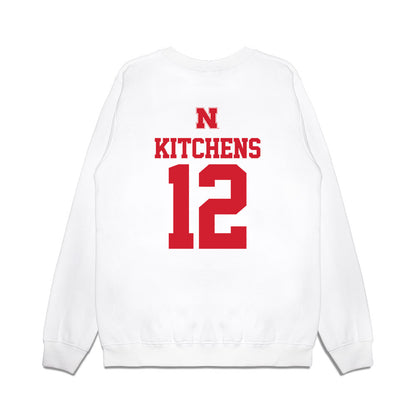 Nebraska - NCAA Baseball : Cole Kitchens - USA Raglan Premium Crewneck Sweatshirt-1