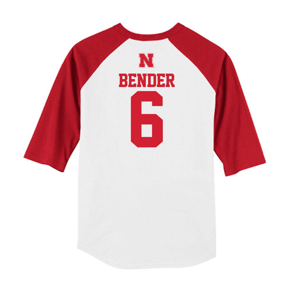 Nebraska - NCAA Baseball : Pryce Bender - USA Raglan Raglan Shirt-1