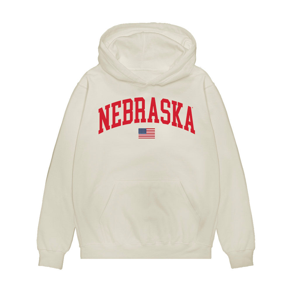Nebraska - NCAA Baseball : Will Jesske - USA Raglan Premium Hooded Sweatshirt-0