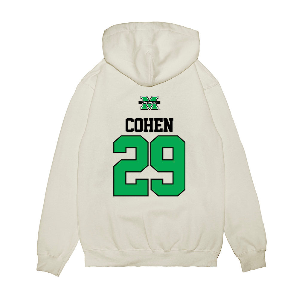 Marshall - NCAA Baseball : Ben Cohen - USA Raglan Premium Hooded Sweatshirt-1