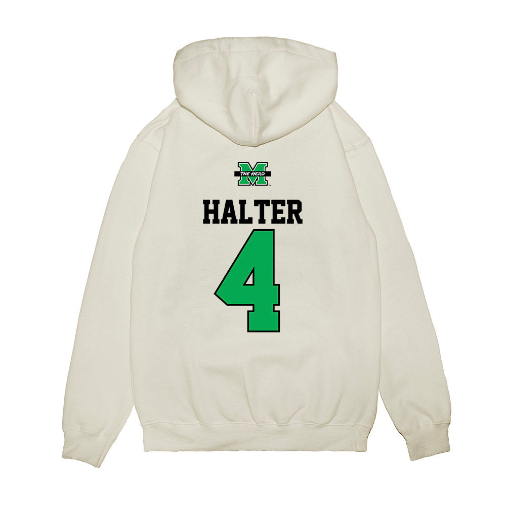 Marshall - NCAA Baseball : Jackson Halter - USA Raglan Premium Hooded Sweatshirt-1
