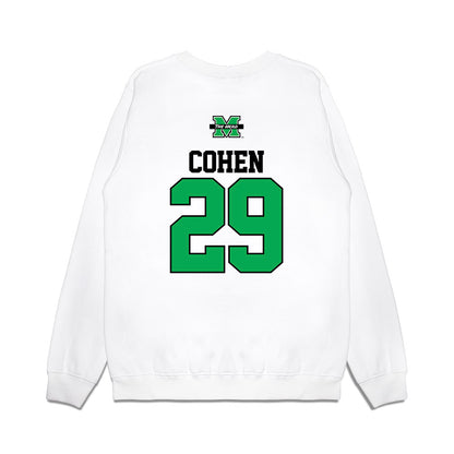 Marshall - NCAA Baseball : Ben Cohen - USA Raglan Premium Crewneck Sweatshirt-1