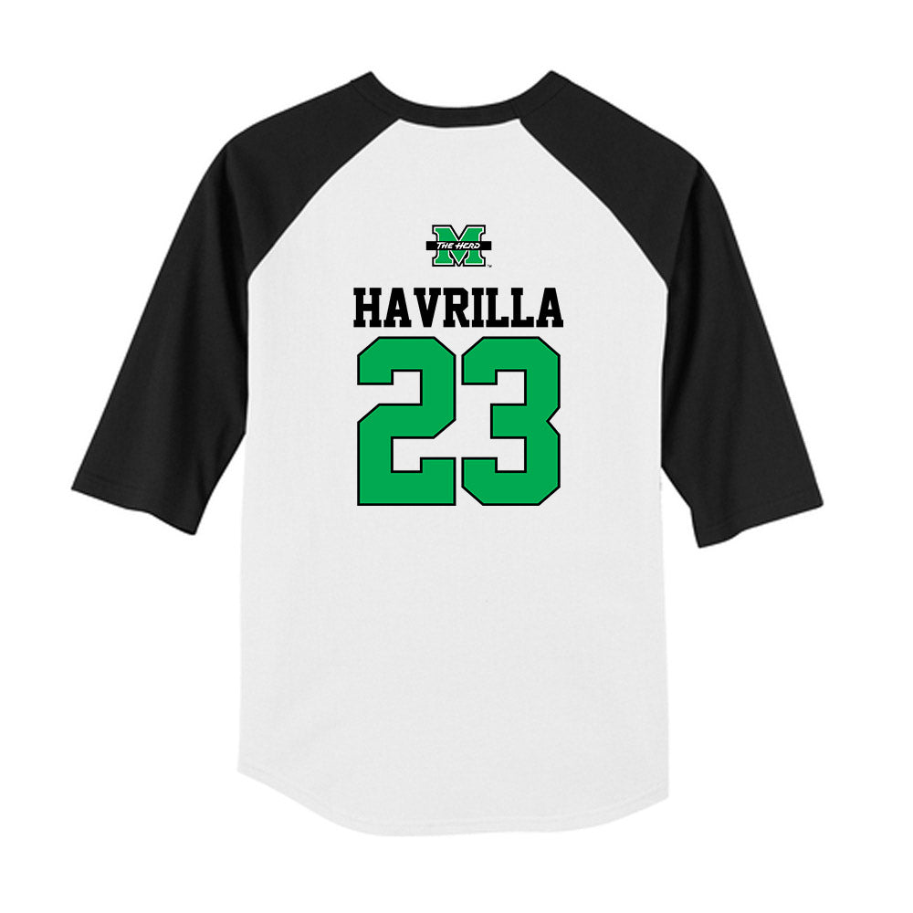 Marshall - NCAA Baseball : AJ Havrilla - USA Raglan Youth Raglan T-Shirt-1