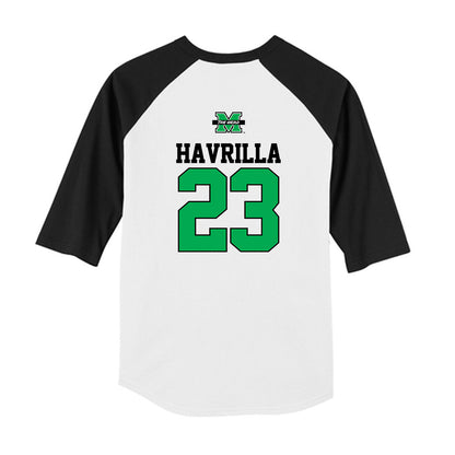 Marshall - NCAA Baseball : AJ Havrilla - USA Raglan Youth Raglan T-Shirt-1