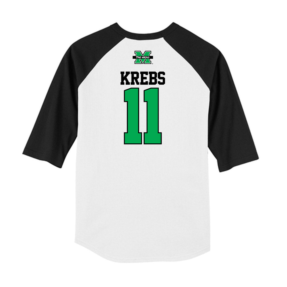 Marshall - NCAA Baseball : Charlie Krebs - USA Raglan Raglan Shirt-1