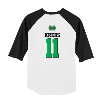 Marshall - NCAA Baseball : Charlie Krebs - USA Raglan Youth Raglan T-Shirt-1