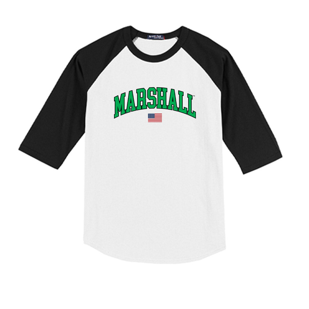 Marshall - NCAA Baseball : Evan Bottone - USA Raglan Youth Raglan T-Shirt-0