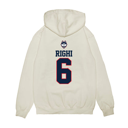 UConn - NCAA Baseball : Camden Righi - USA Raglan Premium Hooded Sweatshirt-1